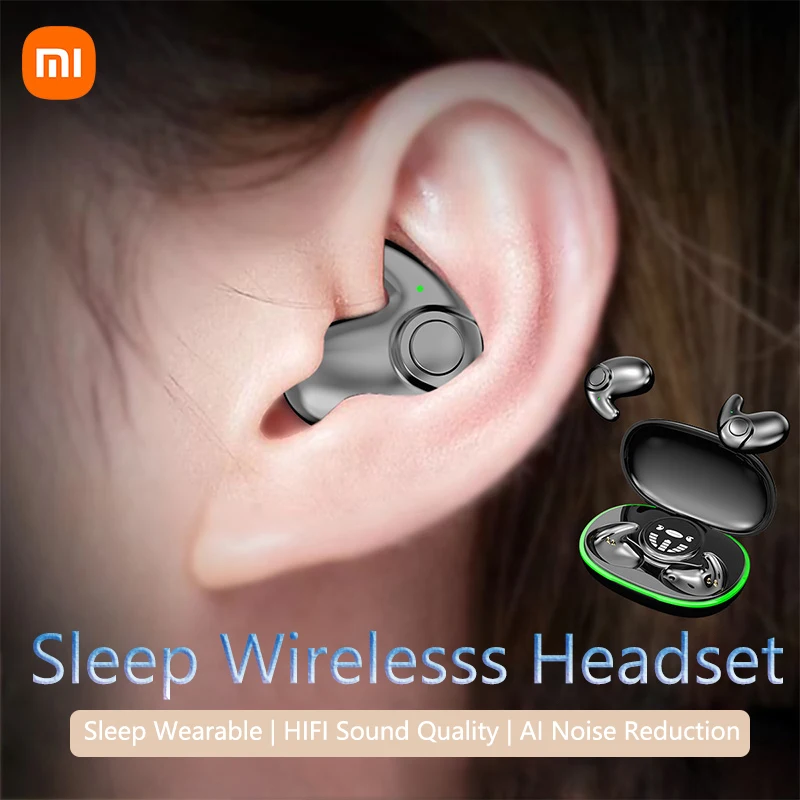 Xiaomi Invisible Sleep Earphones Wireless Bluetooth 5.3 Headphones Waterproof Noise Reduction Earbuds Touch Control Headset