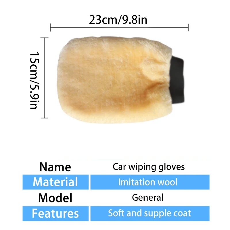 TILONDEX 1/2PCS Dual Sided Chenille Car Wash Mitt Ultra Absorbent Microfiber Gloves
