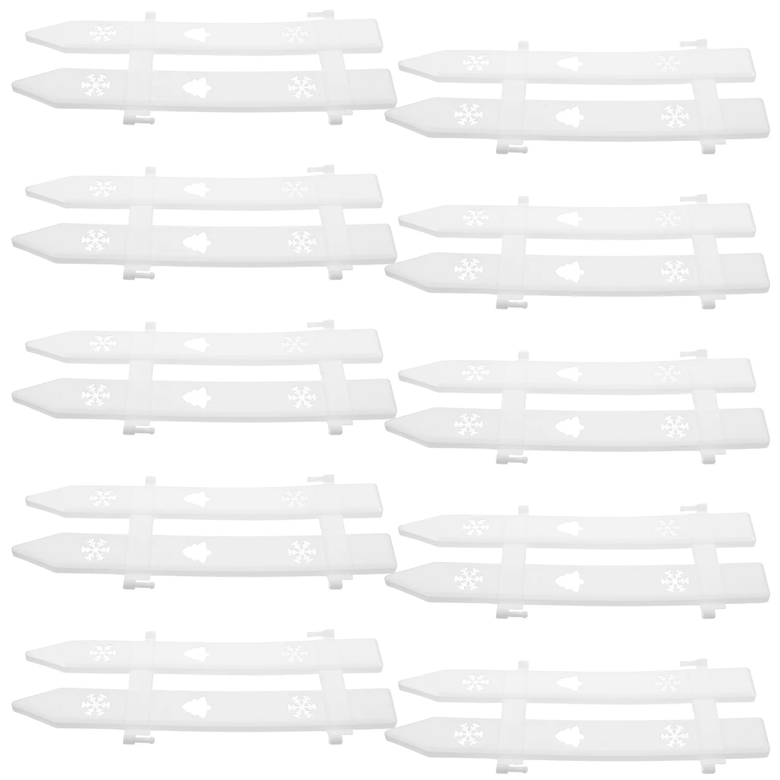 

20Pcs Christmas Tree Plastic Fence Decorative Garden Lawn Border Panel Courtyard Balcony Partition Christmas Tree Fence