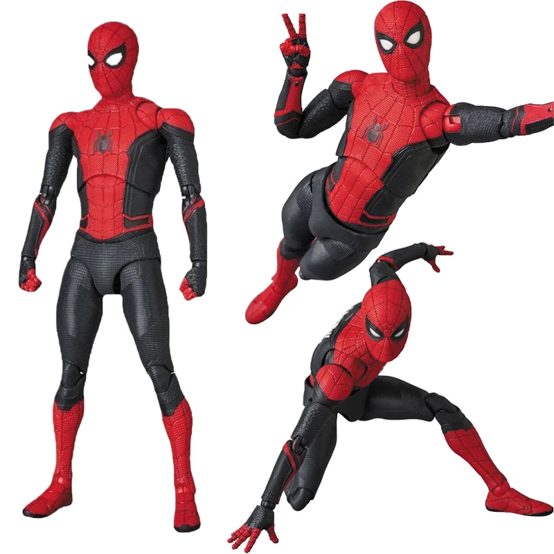 

15CM Spider-Man MAFEX No.113 Upgraded Suit Anime Action Figure Desktop Ornament Decoration Collectible Toys Model Kit Boy Gift