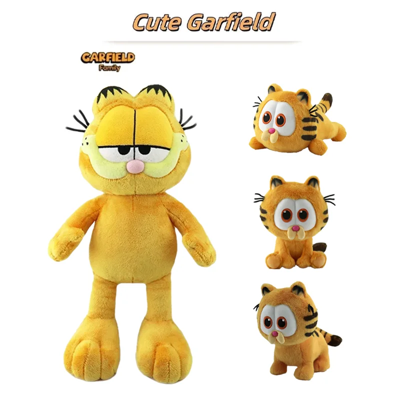 Juguetes de Peluche de Anime del Gato Garfield Kawaii, Lindos Peluches de la Familia Garfield y Odie, Muñecos de Peluche de Dibujos Animados Kawaii, Regalos para Niños