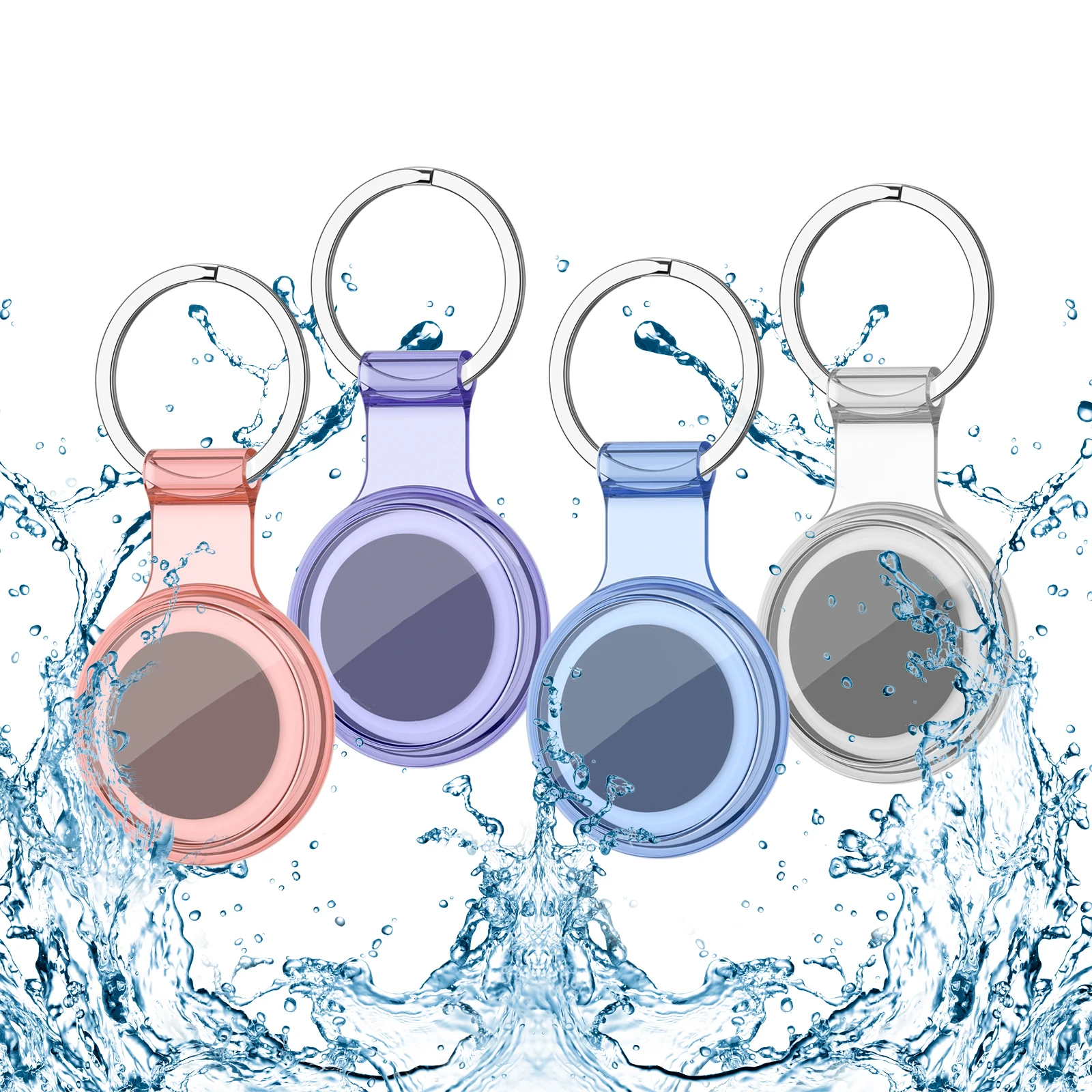 Funda transparente de TPU para Apple Airtag, llavero antipérdida, carcasa protectora impermeable para Airtag, perro, gato, Collar de mascota, funda de seguimiento