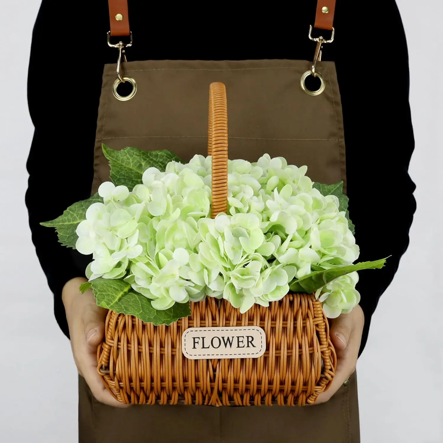 3 Stück 21 Zoll Weiße Hortensien Künstliche Blumen Große Hortensien aus Latex Realistische Hortensienblüten für Hochzeit und Heimdekoration – Detail 12