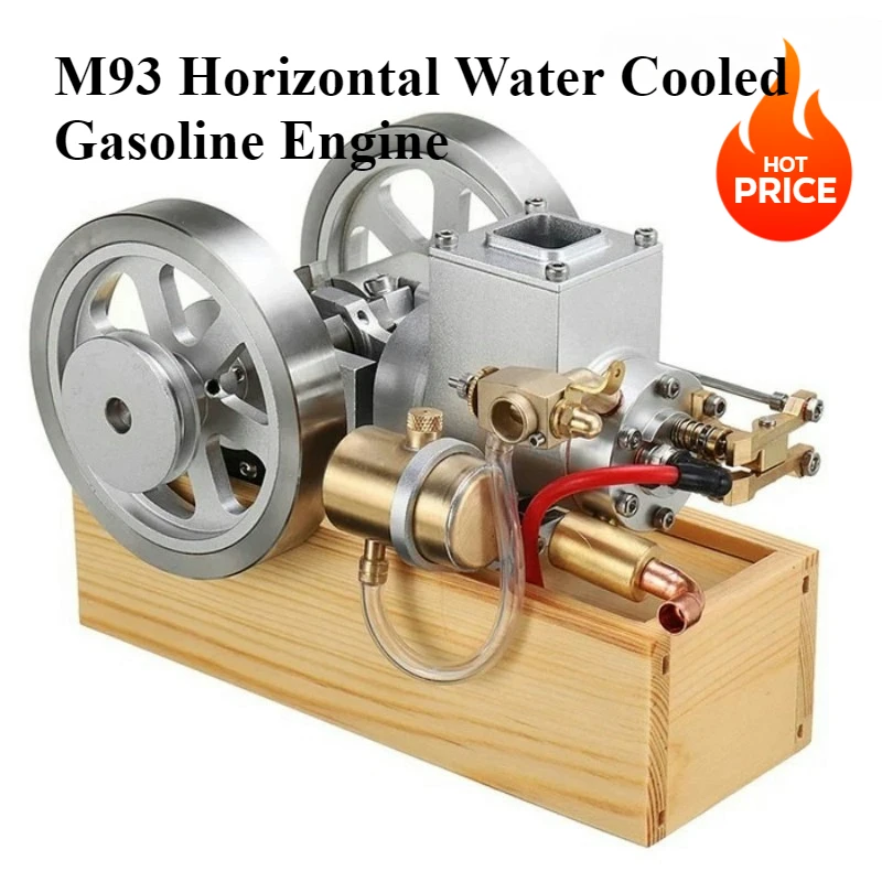 

Модель горизонтального двигателя с водяным охлаждением M93, ударный двигатель внутреннего сгорания, регулируемая скорость, игрушка