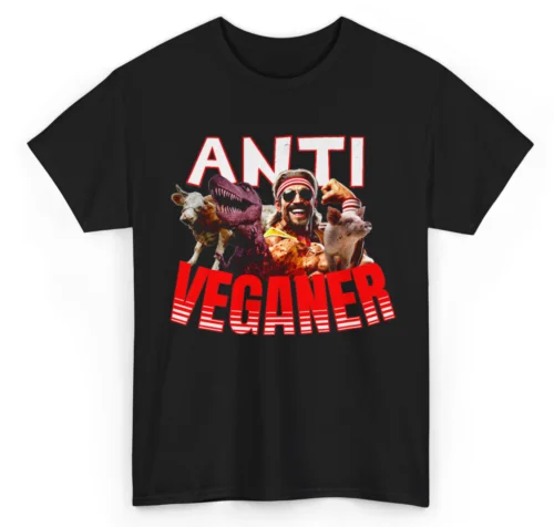 T-Shirt Anti Veganer Vegan nein danke Shirt witzig Geschenk Kollegen Required