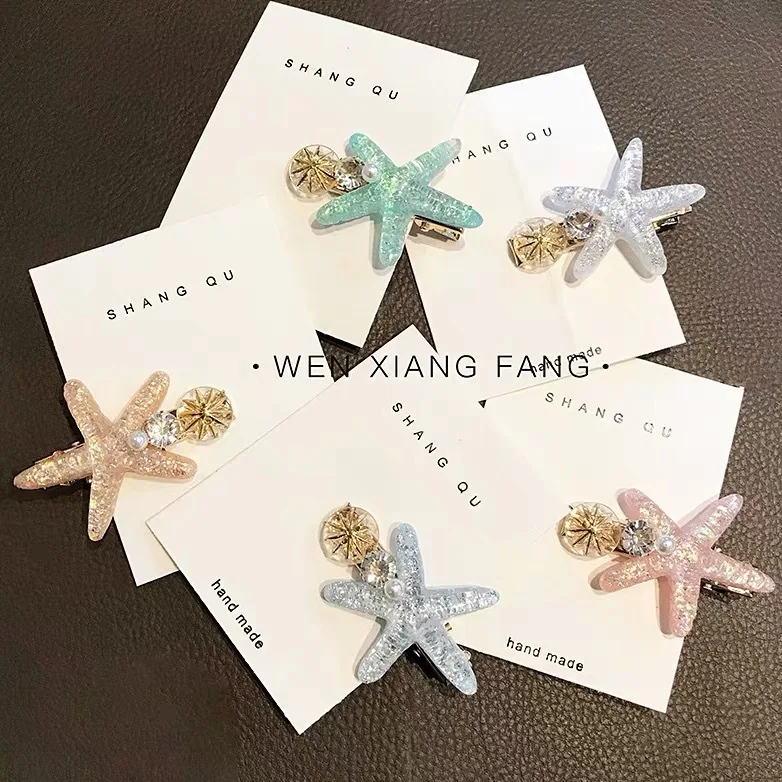 

Elegant Starfish Star Shell Hair Clips For Ladies Hairpins Summer Beach Holiday Party Barrettes Women Girls Hair Accessories