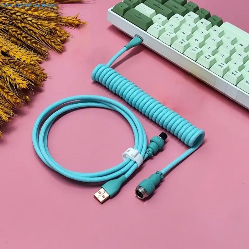 Detachable Aviation Plug Cable for Game Mechanical Keyboards TypeC Aviation Cord E65A