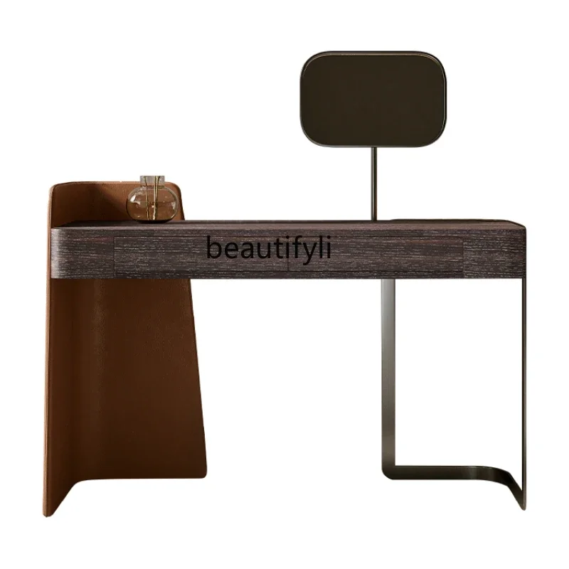 

Итальянский минималистский туалетный столик для спальни, минималистский дизайнерский высококачественный доступный роскошный стол для макияжа дымчатый цвет 2023 Новинка