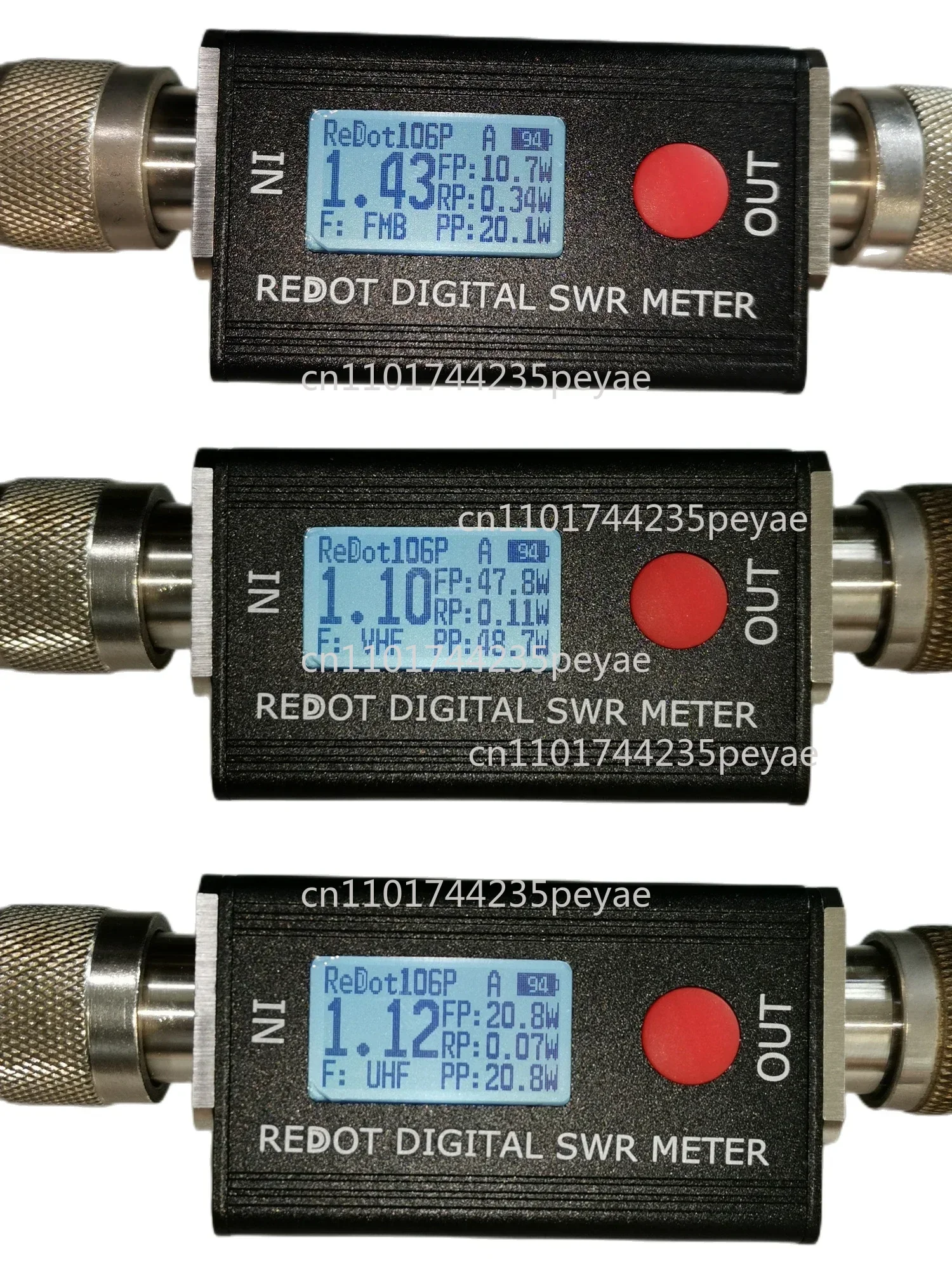 New REDOT RD106P Digital Power Meter SWR Meter 120W FMB VHF UHF80-999MHz Standing-wave Ratio 1.00-99.9 Support DMR Walkie Talkie