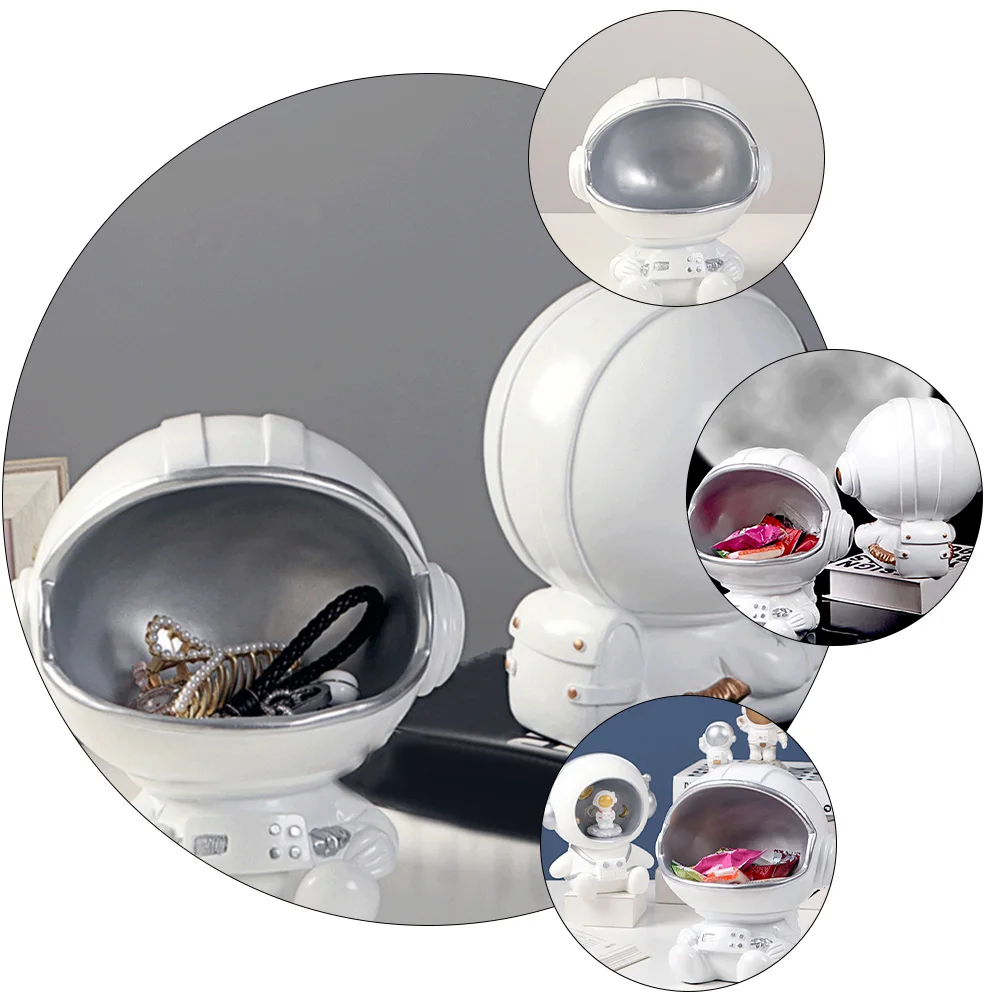 

Exquisite Resin Astronaut Storage Box Snacks Container Desktop Decor Large Capacity Home Accessory Creative Spaceman Nut