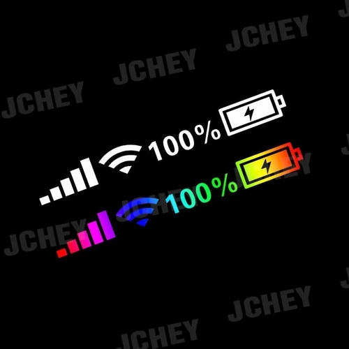 Imagen 2 del producto Pegatinas para parabrisas de coche, pegatina reflectante de señal WiFi, pegatinas de personalidad para coche, accesorios de ajuste Exterior de automóvil