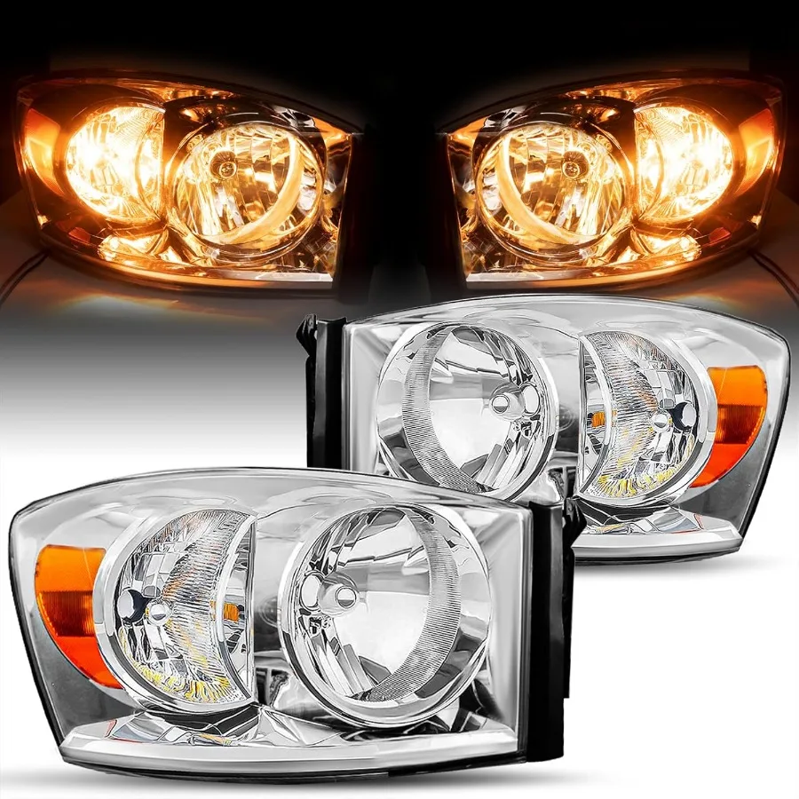 

Headlight Assembly Replacement for 20062008 Dodge Ram 1500 and 20062009 Dodge Ram 2500 3500 Pickup Trucks Driver and Passenger