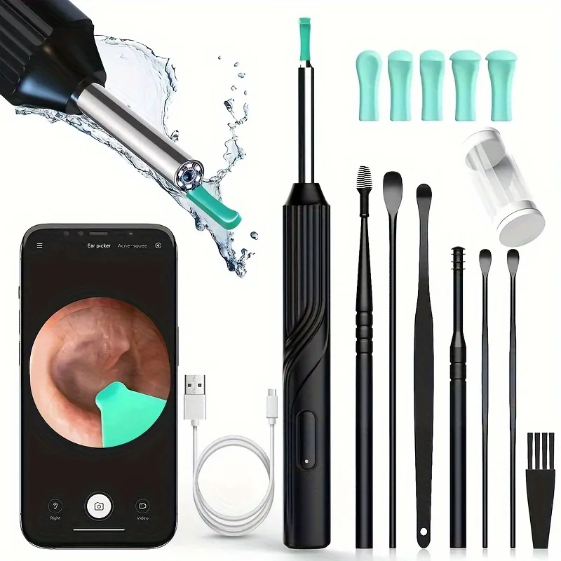 Wireless Intelligent Visual Ear Pick Cleaner 3.5mm Luminous Endoscope Portable Ear Cleaning Tool HD Otoscope Ear Picking Spoon