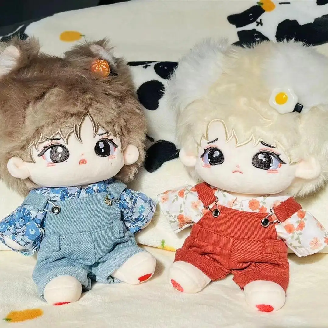 20cm Doll Clothes, Printed Short-Sleeved Dress With Suspenders Set, Fashionable And Exquisite Handmade Doll Clothing Accessories