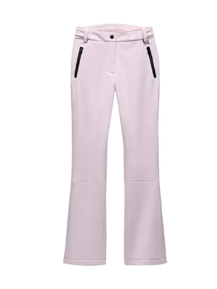 ชุดสกีผู้หญิงแบบใหม่ปี 2025 เสื้อแจ็คเก็ตผ้าฝ้ายมีฮู้ดแบบซิป แขนยาว หนา อุ่นสบาย กางเกงขายาวทรงสปอร์ต