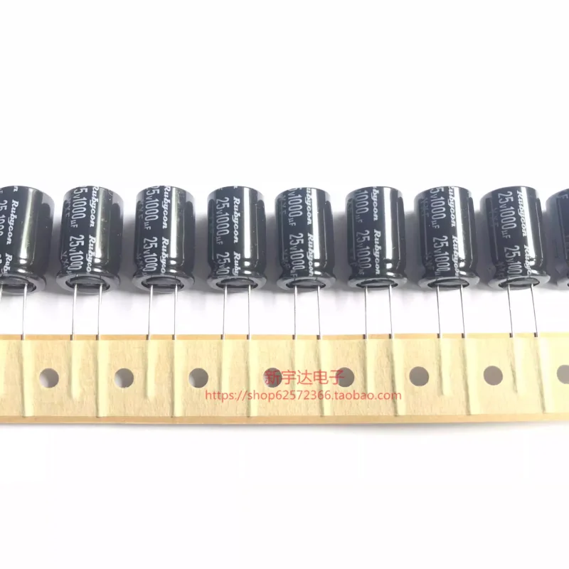 

10-100PCS 25V1000UF 12.5X20 Japanese Ruby YXF high-frequency low resistance 1000UF25V electrolytic capacitor