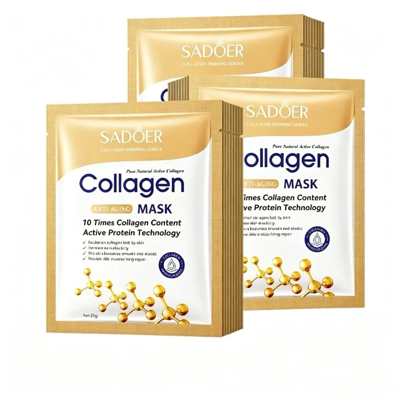 5/10/20/30pcs Korean Collagen Face Mask Firming Moisturizing Repair Brightening Skincare Face Sheet Mask Facial Masks Skin Care