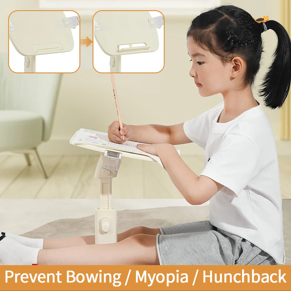 New Student Reading Stand Children's Simple Desktop Height Adjustable Elevating Bed Desktop Bookclip Fixed Books