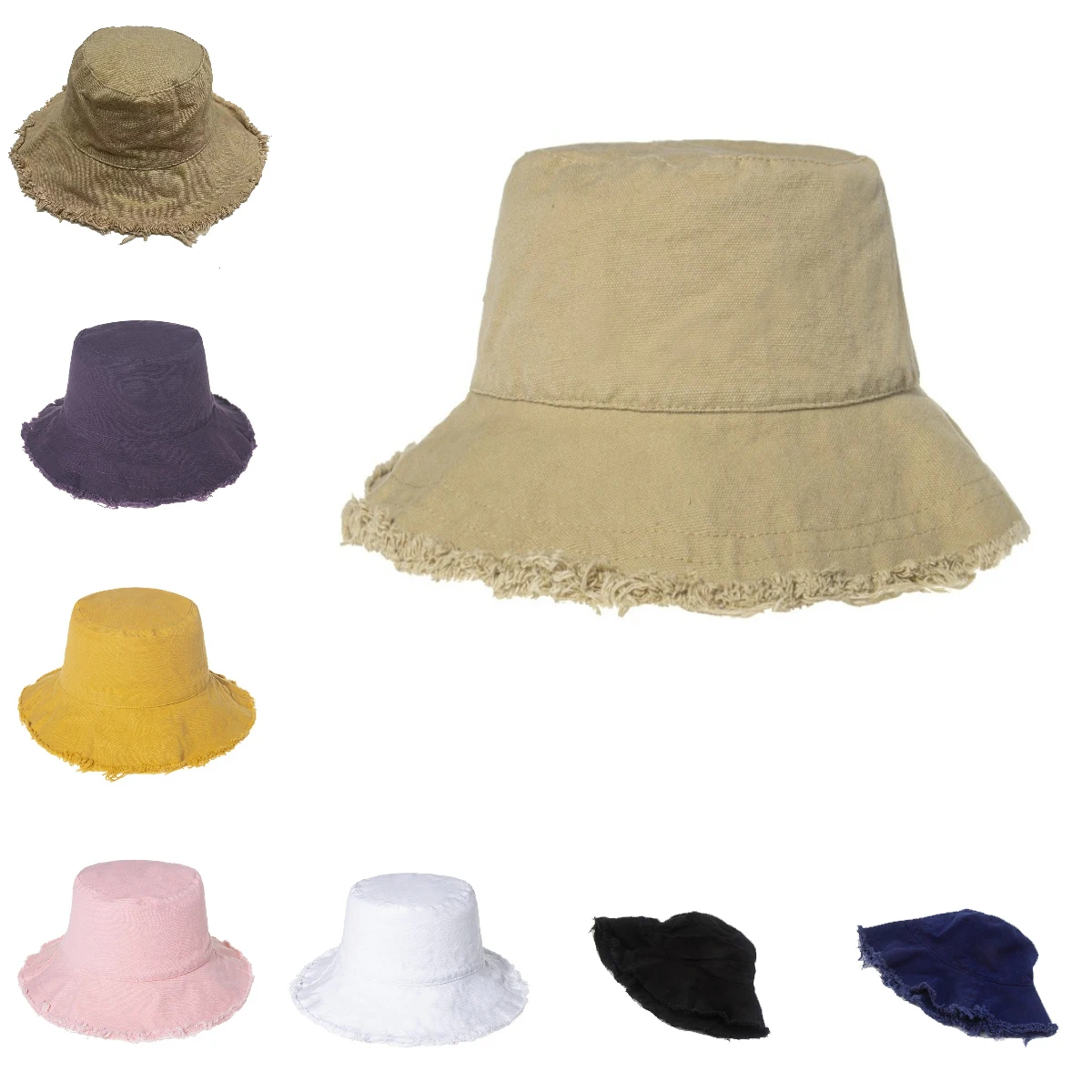 Solid Color Burrs Fisherman's Hat Soft and Foldable Bucket Hat for Woman Available in Multiple Colors Outdoor Sunshade Basin Hat