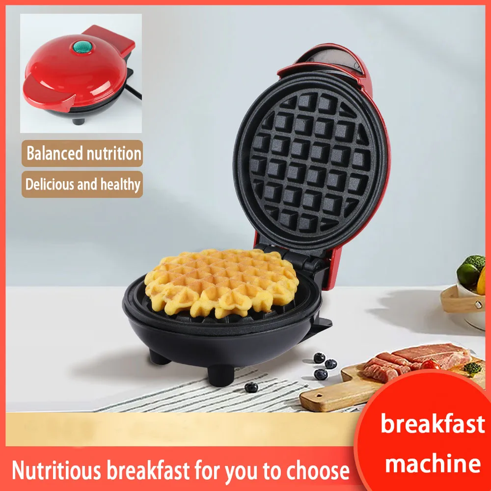 Household Mini Bread Maker Multifunction Pancake Baking Cake Waffle Sandwich Breakfast Machine Toast Fried Eggs Simple Operation