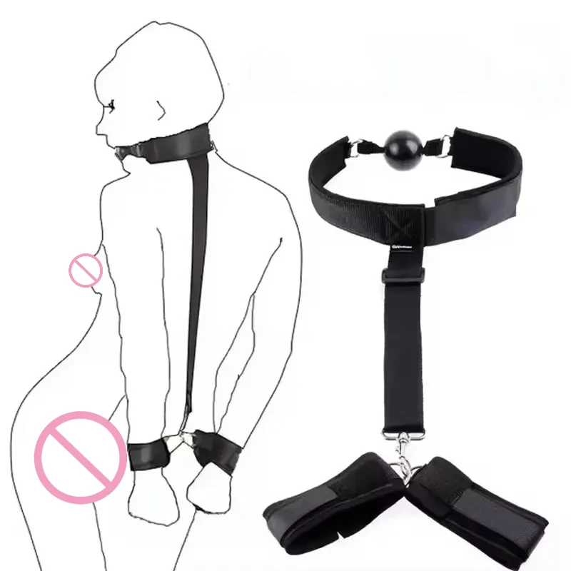 BDSMボンデージセット 大人向けゲーム エロティックセックストイ ナイロンボンデージ BDSMキット セックス拘束具 口枷 女性 大人 カップル向け