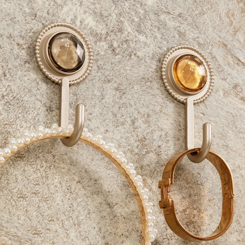 Heavy Duty Adhesive Wall Mount Ganchos, Cabides Pendurados, Cabides Decorativos de Toalha para Cozinha e Banheiro, 4 PCs