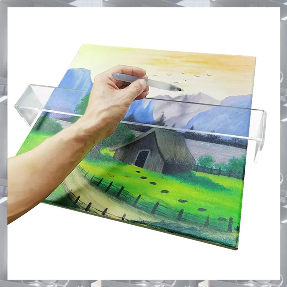 Artist Leaning Bridge Clear Acrylic Wrist Rest Transparent Art Drawing Tool For Steady Hand Painting, Drawing Durable
