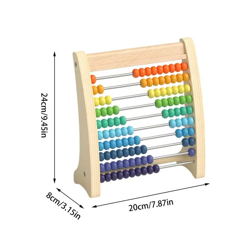 لعبة عد تعليمية خشبية كلاسيكية للأطفال الصغار ، ألعاب تعليمية مونتيسوري ، معداد حسابي للأرقام ، حبات ، رياضيات مرحلة ما قبل المدرسة ، هدية