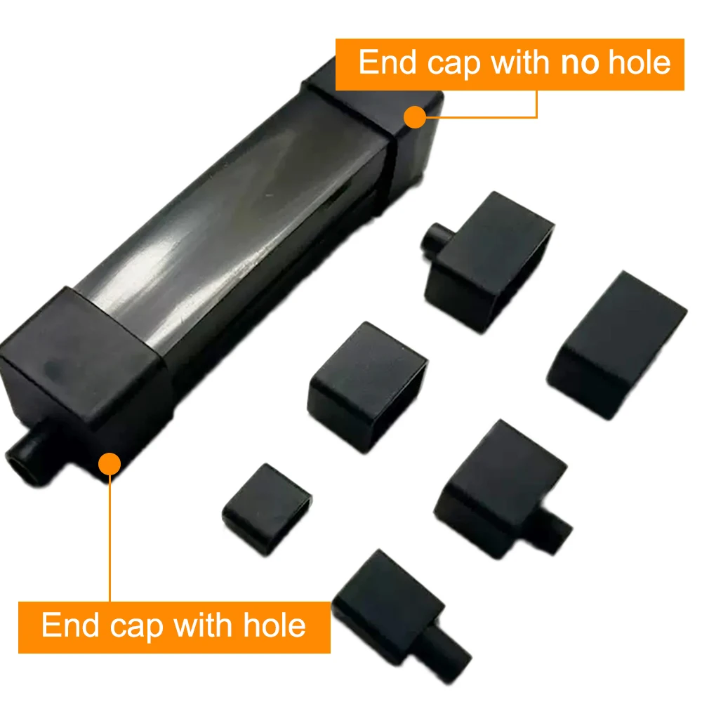 5-20pcs Silicone Plug Black End Cap Hole High Quality Accessories Connector Holder IP67 Waterproof For Silica Gel Soft Tube