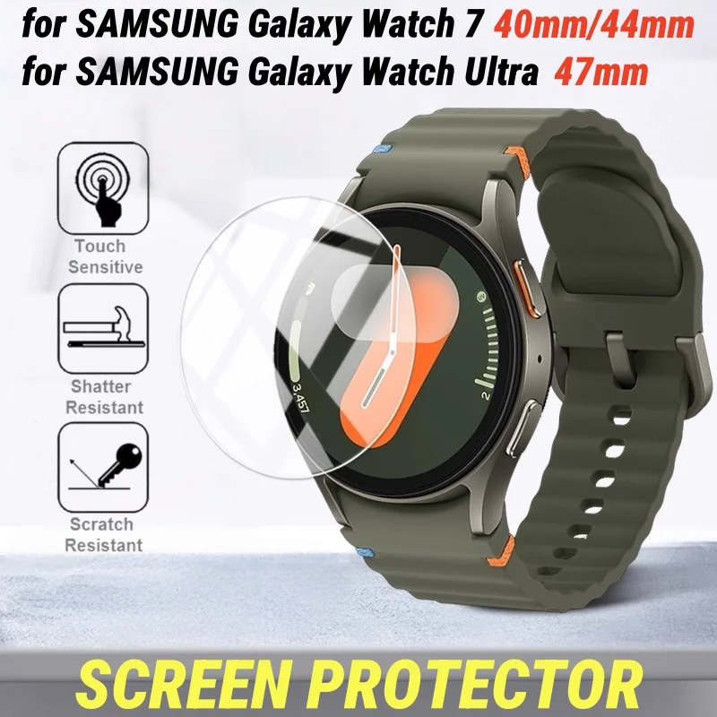Защитная пленка для экрана Samsung Galaxy Watch 7, 5 шт., 44 мм, 40 мм/ультра 47 мм, умные часы, закаленное стекло, защитная пленка от царапин