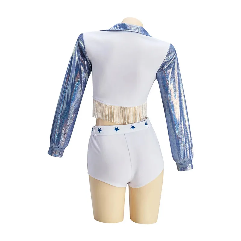 Dallas Cowboys Cheerleader Women Star Сексуальная средняя школа Футбол болельщиков Девушка Косплей Костюм Спортивная форма Экипировка eo] 5