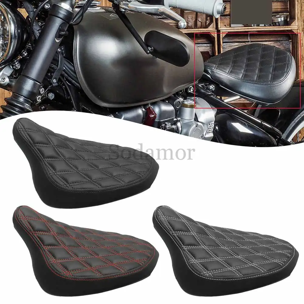 

Diamond-shaped Leather Driver Seat Fit For Triumph Bonneville Bobber 2017-2025,Bobber Black 2018-2020 Motorcycle Seat Cushion