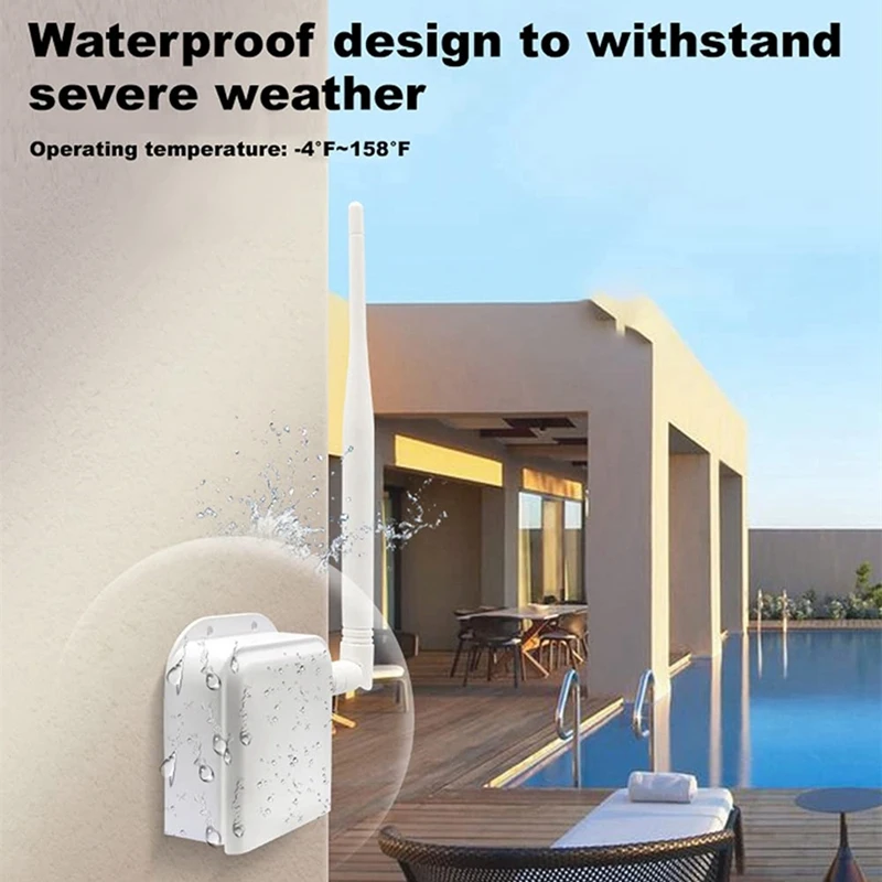 BAAY جسر لاسلكي من نقطة إلى نقطة وصول لاسلكي طويل المدى مع هوائي عالي الكسب، مكرر جسر واي فاي 2.4G قابس أمريكي #3