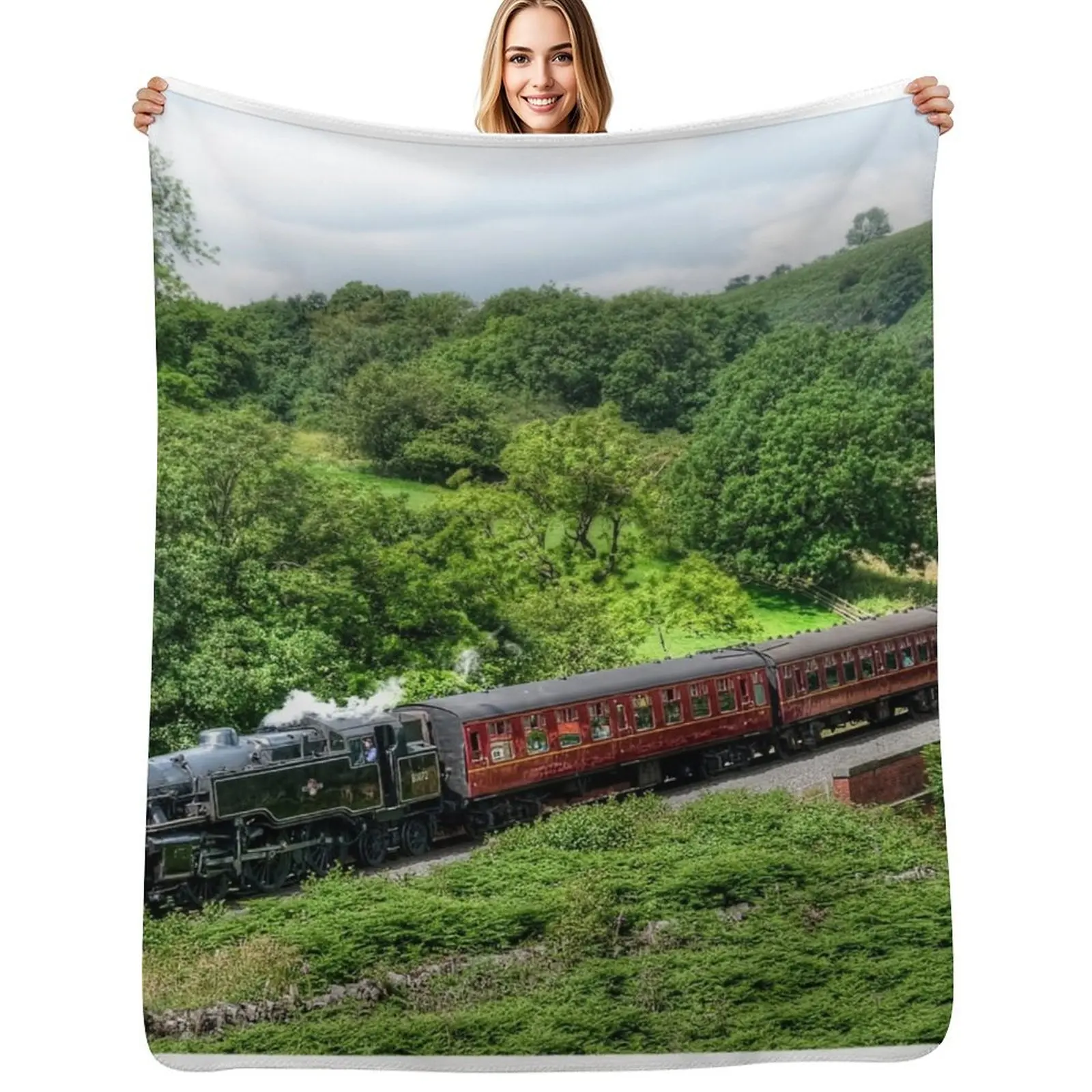 

North Yorkshire Moors Railway Throw Blanket Kid'S Soft Plaid Blankets