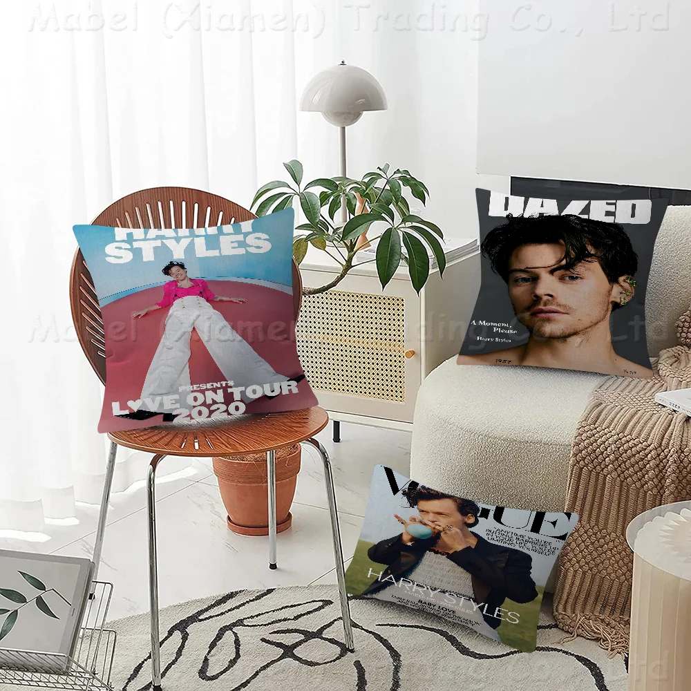 

Famous Pop Singer H-Harris_Styles Pillowcase Toon Gift Cushion Cover Bedroom Home Sofa Chair Seat Decor Pillow Case