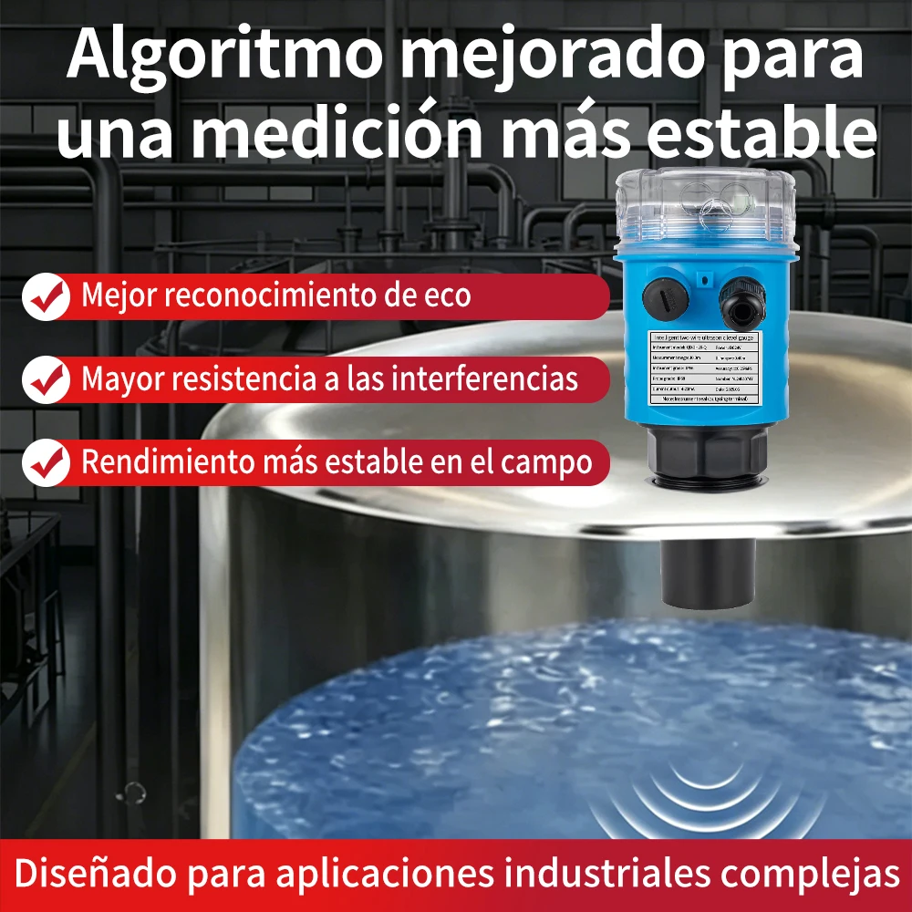 Non-Contact Ultrasonic Level Meter for Liquid Water Tank 4-20Ma Rs485 Industrial Sensor