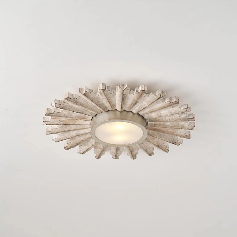 French retro sunflower ceiling lamp simple American creative ceiling lights dining room living room bedroom balcony foyer aisle