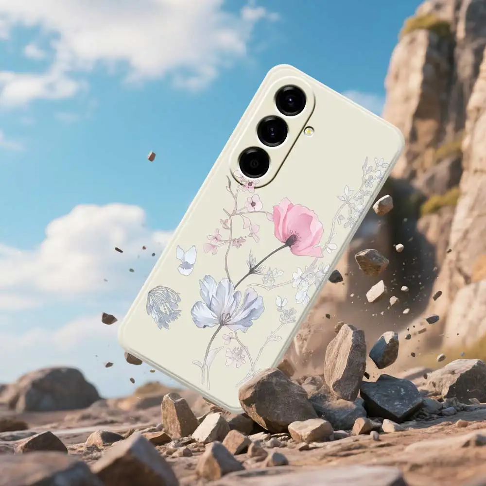 زهرة حافظة لهاتف سامسونج جالاكسي A56 A55 A54 A53 A52 4G 5G A36 A26 A16 A06 A35 A25 A15 A34 A24 A14 A33 A32 A23 A13 غطاء #2