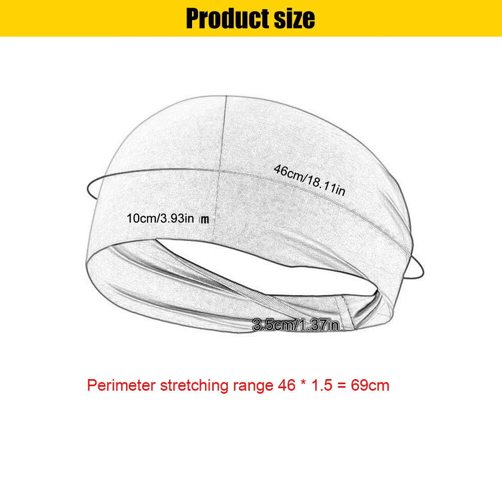 남녀공용 스포츠 헤드밴드, 러닝 피트니스 스웨트밴드, 속건성 탄성 흡수제, 사이클링 조그 테니스 요가 헬스장 헤어 붕대, 1PC