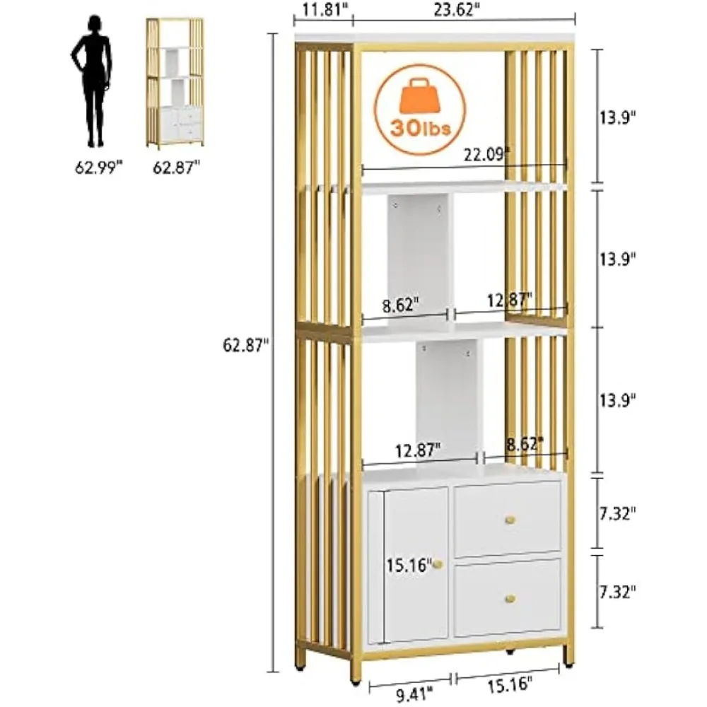 برج رف كتب دوار للأطفال من خشب الصنوبر 4 طبقات، 360 درجة ° برج رف كتب دوار على شكل شجرة قائم على الأرض، وخزانة كتب زاوية صغيرة
