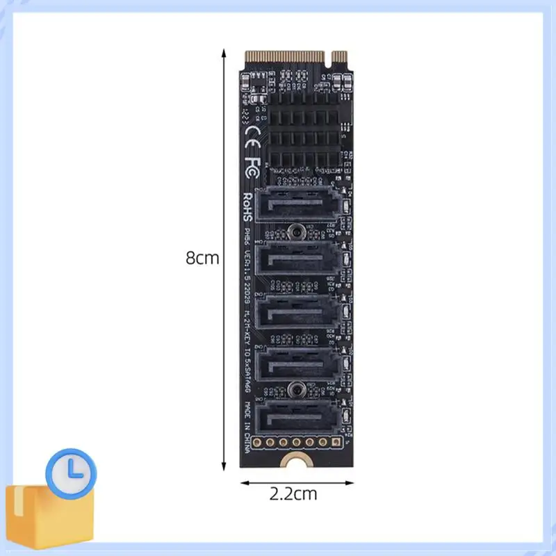 شعبية M.2 إلى SATA محول 6 منافذ M.2 NVME إلى SATA3.0 بطاقة التوسعة M.2 PCI-E M مفتاح الناهض ل HDD SSD