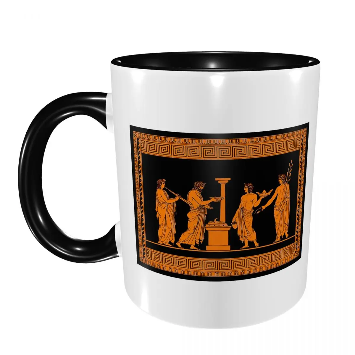 Red Figure Greek Vase Offering Scen Mug Funny Ceramic Coffee Cups Tea Mugs Milk Cup Drinkware Gift for Woman Man