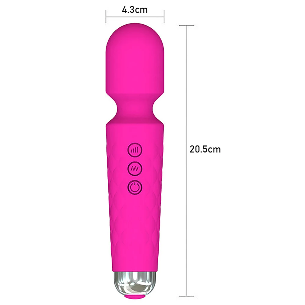 20 Frequencies 8 Speeds Vibrator G-spot Stimulation Dildos AV Magic Wand Masturbator Rechargeable Massager Sex Toys for Women