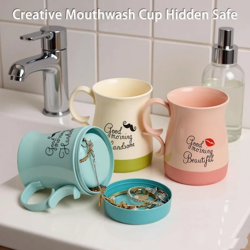 3Color Drink Cup With Storage Compartment Diversion Hidden Safe Box Cash Ring Necklace Pills Container Home Travel Money Safe