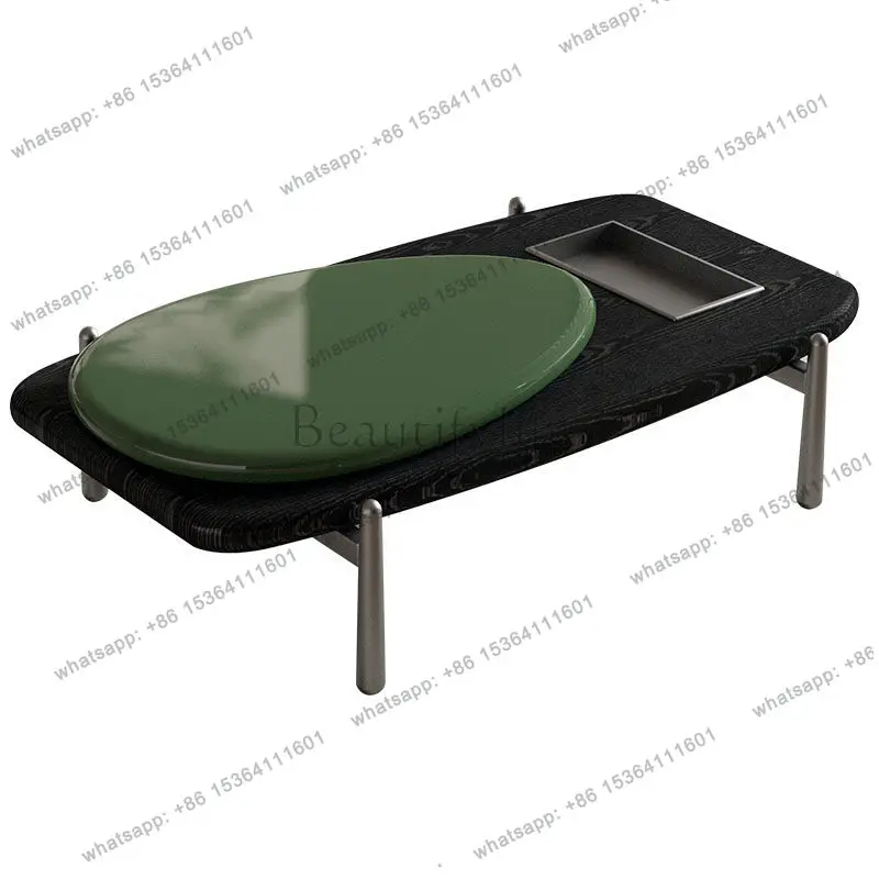 Spot simple stretchable rotating coffee table living room light luxury high-end storage home small apartment