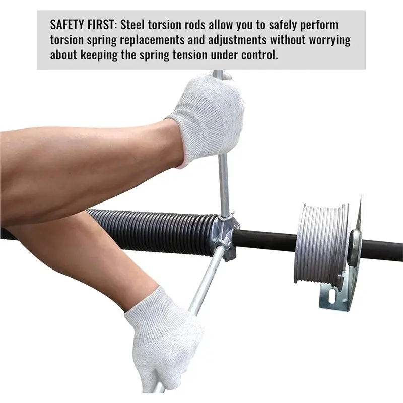 [NEW!A08R】 For Garage Door Torsion Spring Winding Rods(2 PCS), D 1/2