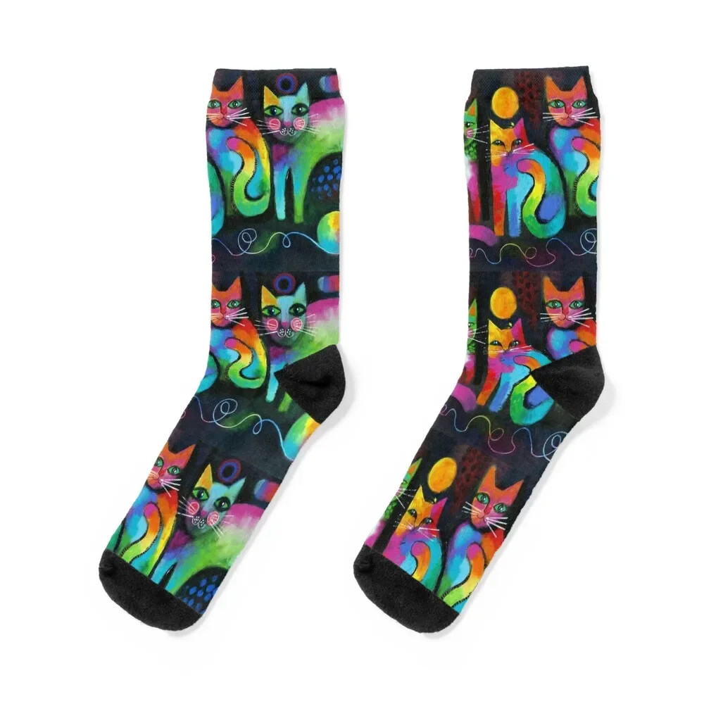

Four pussicats Socks retro Christmas Socks Women's Men's