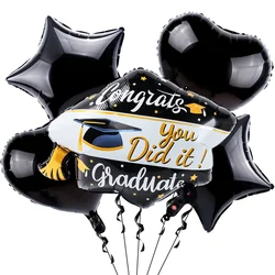 Graduation Decoration 2025 Congratulation Balloons Latex Balloon with Confetti Graduation Party Decoration Class of 2025 Gifts