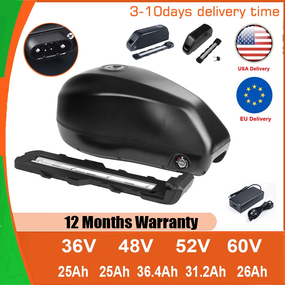 

Original Ebike Battery 52V 48V 21700 Polly Lithium Battery Pack For 350W 500W 750W 1000W 1500W Motor Electric Bike Kits