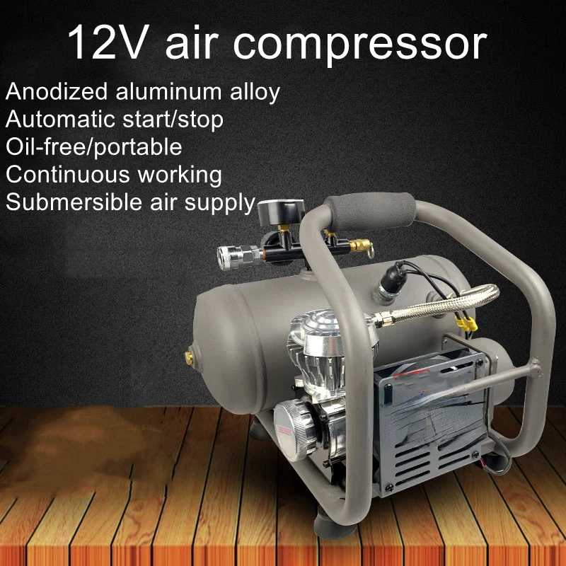 12V car surface fishing boats long tube supply air compressor diving air supply car playing wind batch bubble PM720